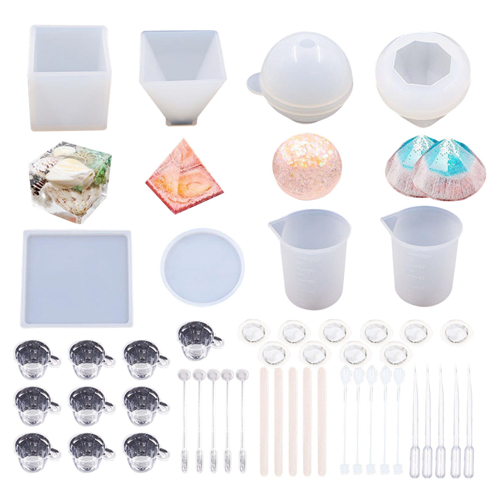 48 cái Khuôn đúc bằng nhựa chất lượng cao tự làm Thủ công mỹ nghệ với hình dạng khác nhau
