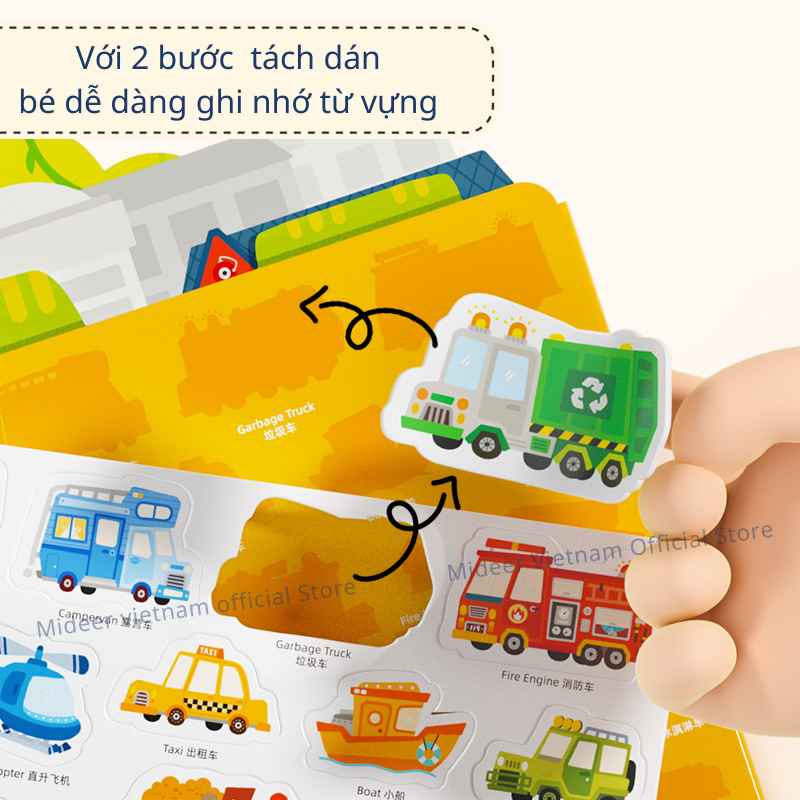 Miếng dán dùng nhiều lần Mideer Reusable Jelly Sticker Set dán được trên nhiều bề mặt,đồ chơi thủ công cho bé