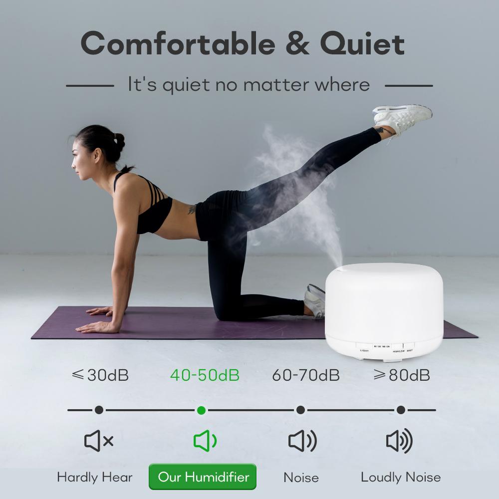 Máy Tạo Độ Ẩm Không Khí Khuếch Tán Tinh Dầu 300ML 500ML 1000ML Có Đèn Điều Khiển Từ Xa Siêu Âm Điện Khuếch Tán Hương Thơm