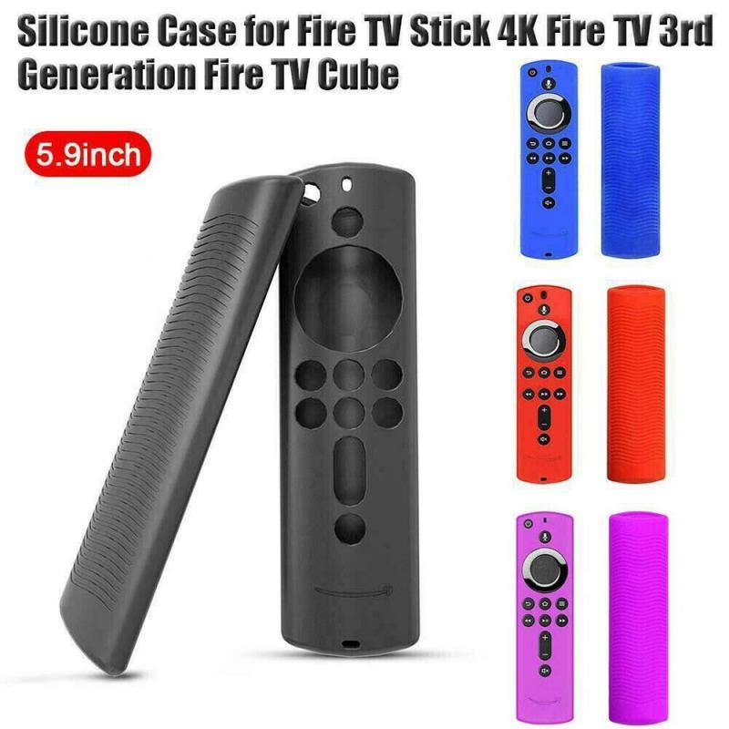 Vỏ bảo vệ silicon cho Amazon Fire TV Stick Voice Bộ điều khiển từ xa SHOMPOUTPROOP SỐ LEABLE RÚT FOR FIRE TV Stick 5.9 inch