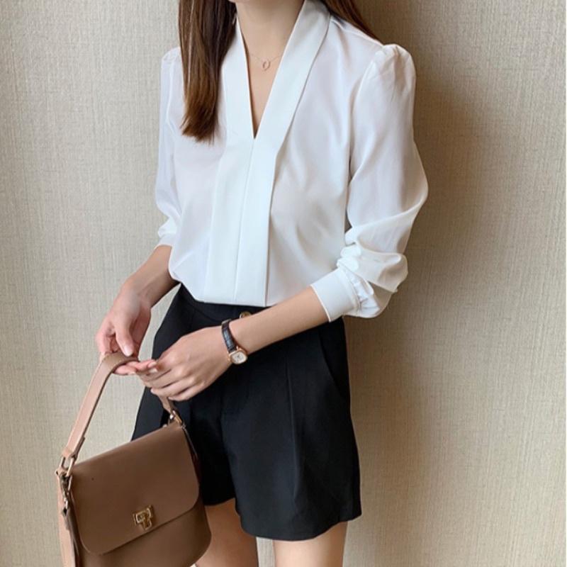 Áo Sơ Mi Nữ Cổ V MSA03