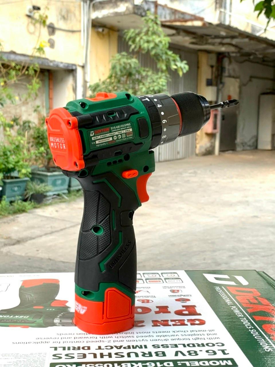 MÁY KHOAN ĐỘNG LỰC DÙNG PIN 16.8V DEKTON D16-KB1055PRO - HÀNG CHÍNH HÃNG