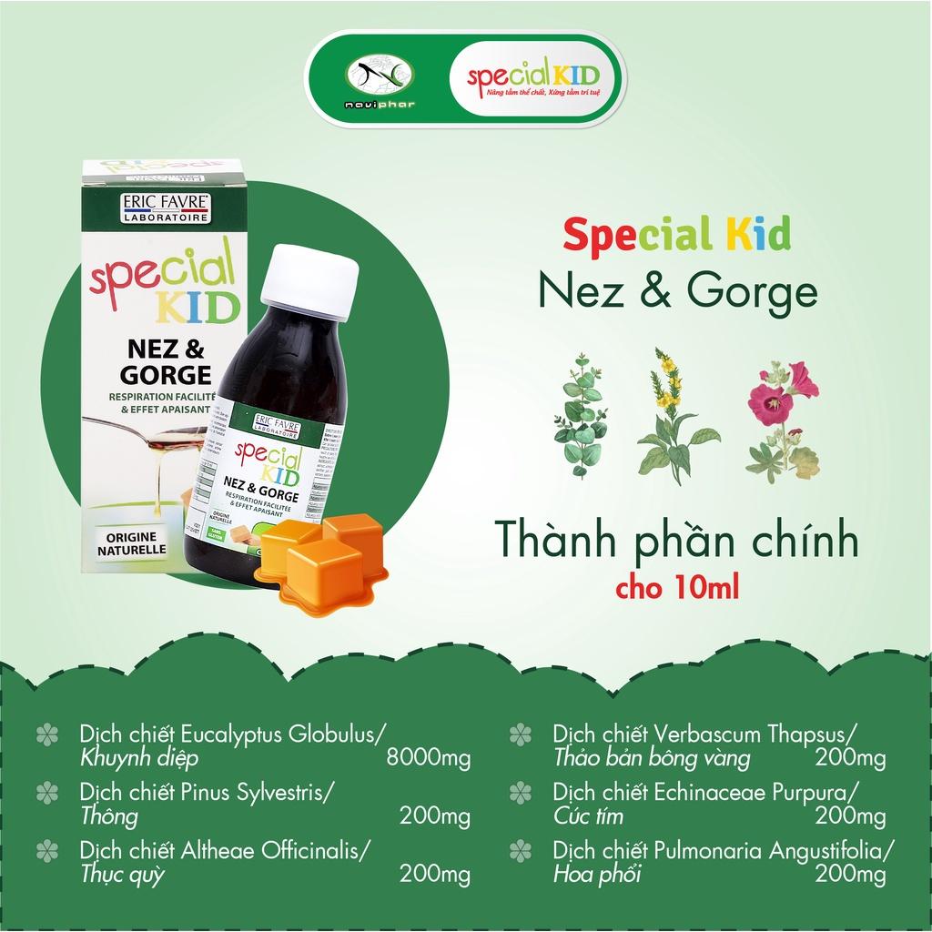 Special Kid Nez Gorge Siro ho giảm viêm đường hô hấp, Ngăn ngừa viêm họng phế quản tăng đề kháng