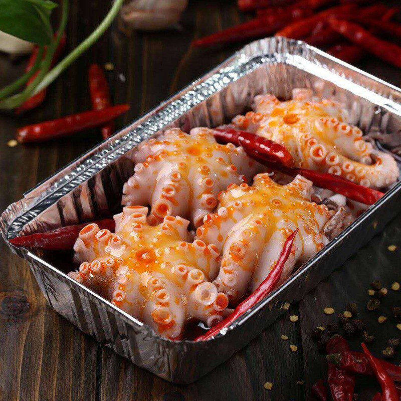 Khay giấy bạc - Set 10 khay / dùng 1 lần / có nắp / 1 ngăn / hình chữ nhật / Sài Gòn
