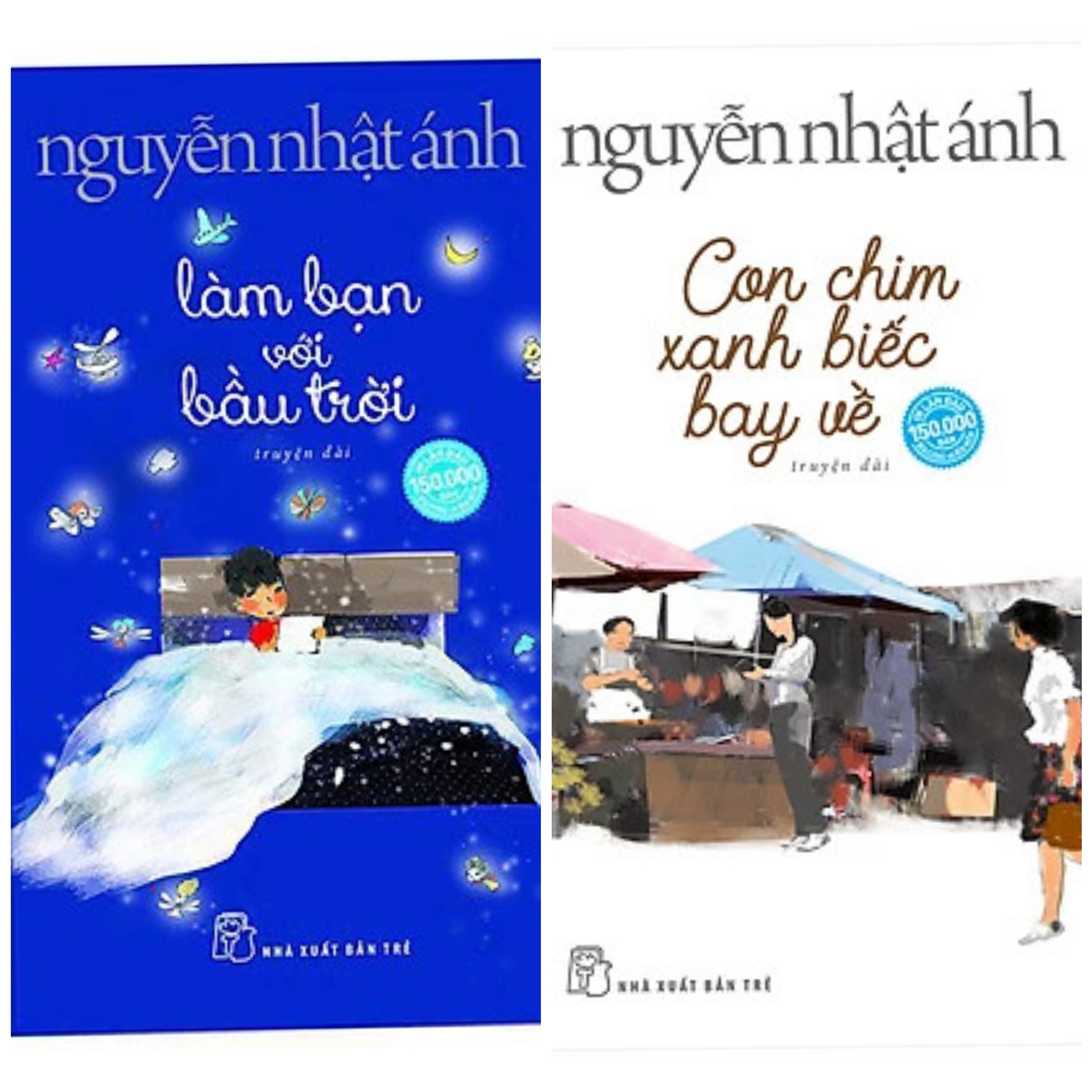 Combo sách Nguyễn Nhật Ánh: Con Chim Xanh Biếc Bay Về + Làm Bạn Với Bầu Trời