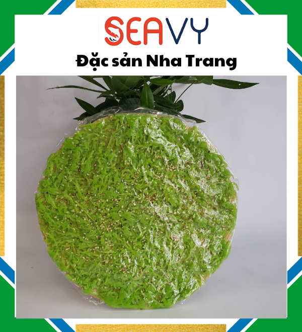 Đặc Sản Nha Trang- Bánh Tráng Dừa Non Vị Lá Dứa, Hút Chân Không, Seavy Gói 220gram