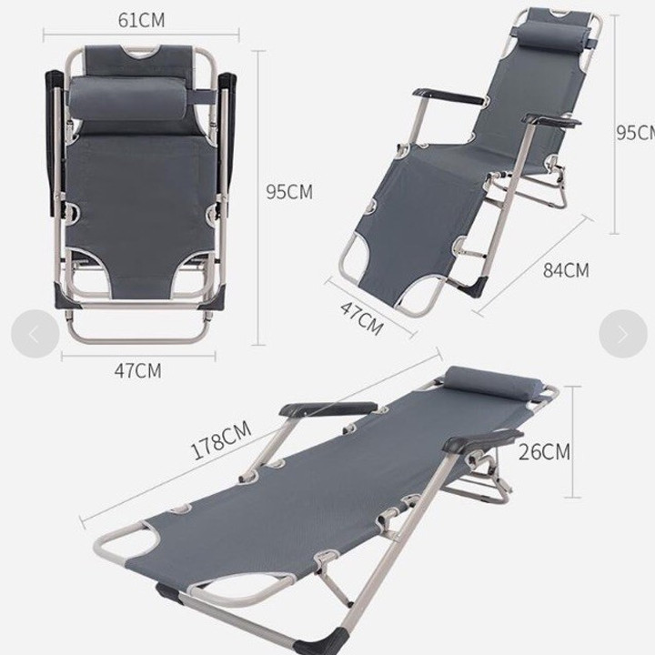 Ghế xếp thư giãn gấp gọn tiện lợi - Tặng nệm bông cao cấp