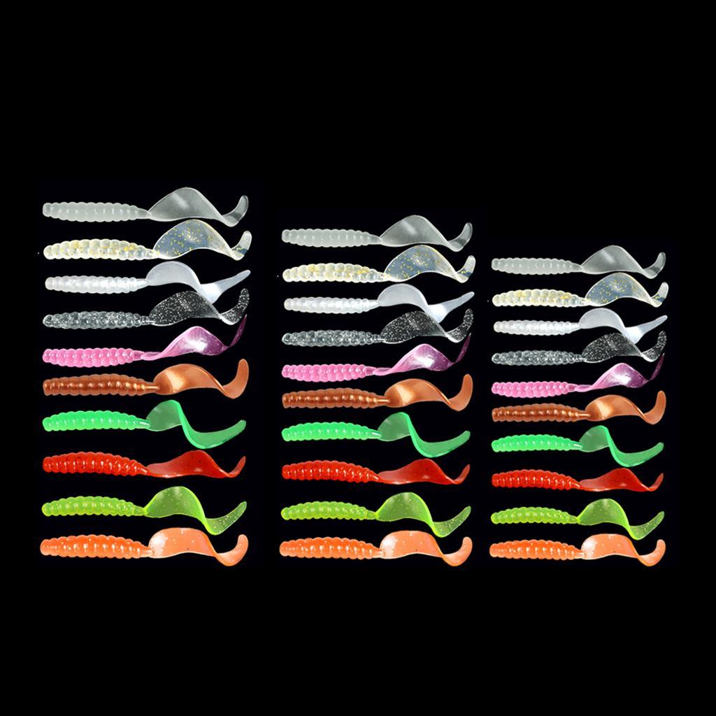 Fishing Bait Lures Realistic Swimbait Artificial Grub Worm Soft Gear Tackles