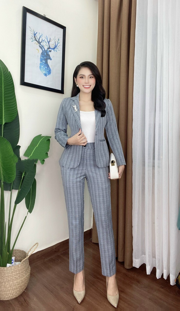 Vest Bộ Nữ Sọc Thời Trang Nữ Công SỞ