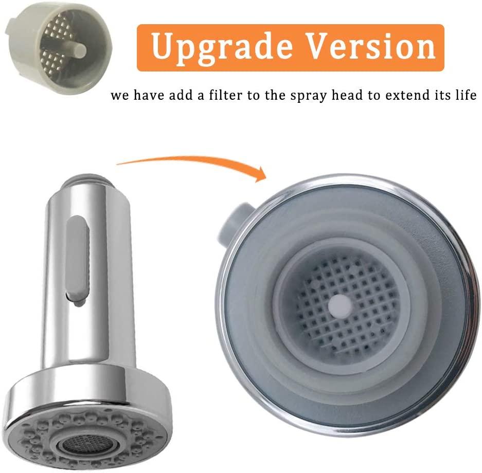 Vòi hoa sen vòi hoa sen 2 chế độ đầu vòi hoa sen nhà bếp thay thế có thể thu vào nhà bếp trộn vòi hoa sen với chrome mạ, G1/2 "