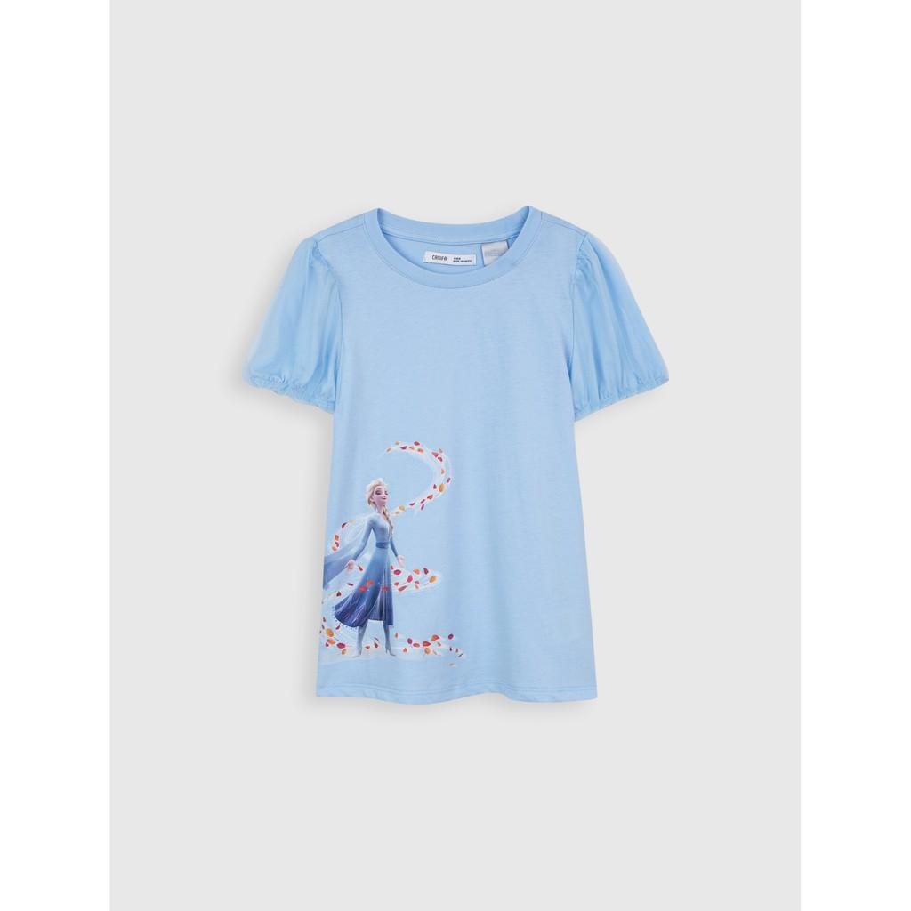 Áo phông bé gái CANIFA cotton in hình Frozen thời trang - 1TS21C003