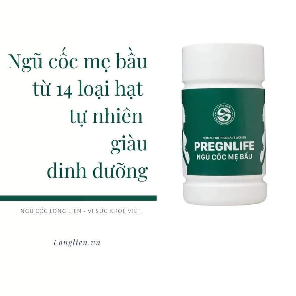 Ngũ Cốc Mẹ Bầu Pregnlife Long Liên (500gr) - Ngũ Cốc Cho Bà Bầu Lolifood - Ngũ Cốc Cao Cấp Siêu Dinh Dưỡng Cho Mẹ Và Thai Nhi - Bổ Sung Omega3, DHA, Canxi, Sắt - Hỗ Trợ Cho Sự Phát Triển Toàn Diện Và An Toàn Của Bé - Chứng Nhận ATVSTP