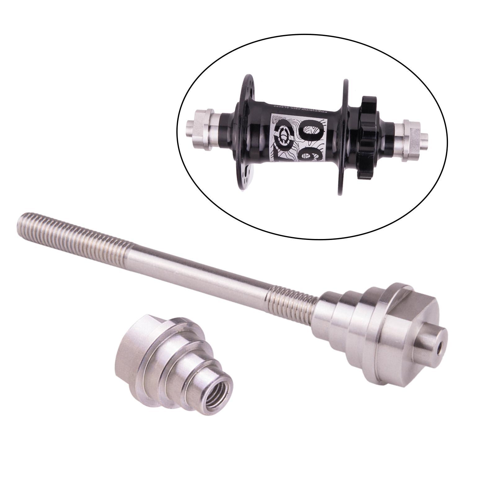 2x  l Truing Stand Thru Axle-Adapter, Alloy  Hub Repair Tool Truing Stand Platform Pass-Through Pin Adapter, Work with 12/15/20 Mm