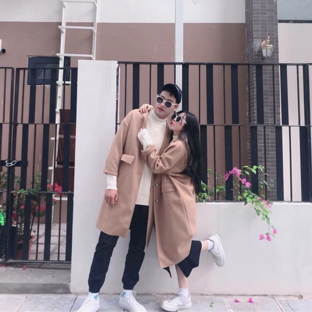 Áo dạ dáng dài hàn quốc