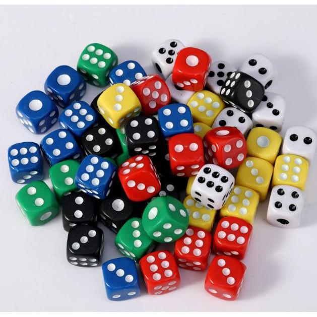 10 xí ngầu nhiều màu cao cấp 16mm /Dice/boardgame/Xúc Xắc/Súc