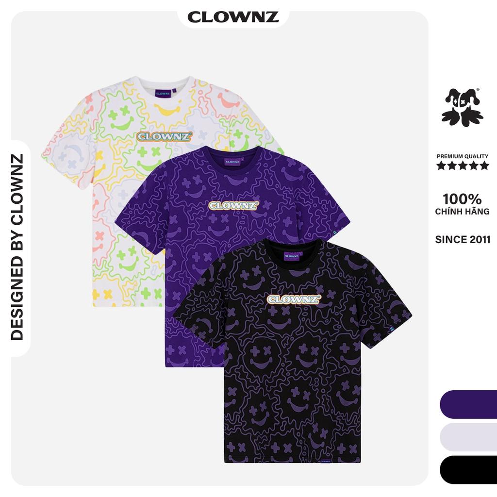 Áo phông nam nữ, T-shirt thun unisex tay lỡ, tee cổ tròn Smile Melting Face form rộng nhiều màu in tràn