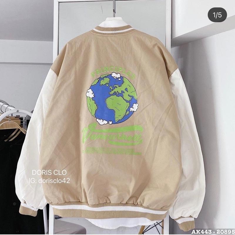 Áo Khoác Bomber Đôi Nam Nữ Nỉ Bông Dày Dặn, Áo Bomber Nam Nữ Form Rộng UNISEX IN ORIGINAL