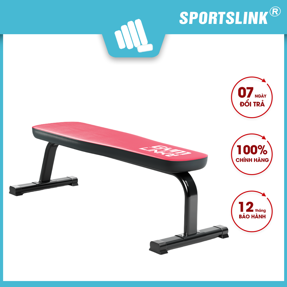 Ghế vớt tạ khung sắt sơn tĩnh điện Gymlink MJ-100 Sportslink