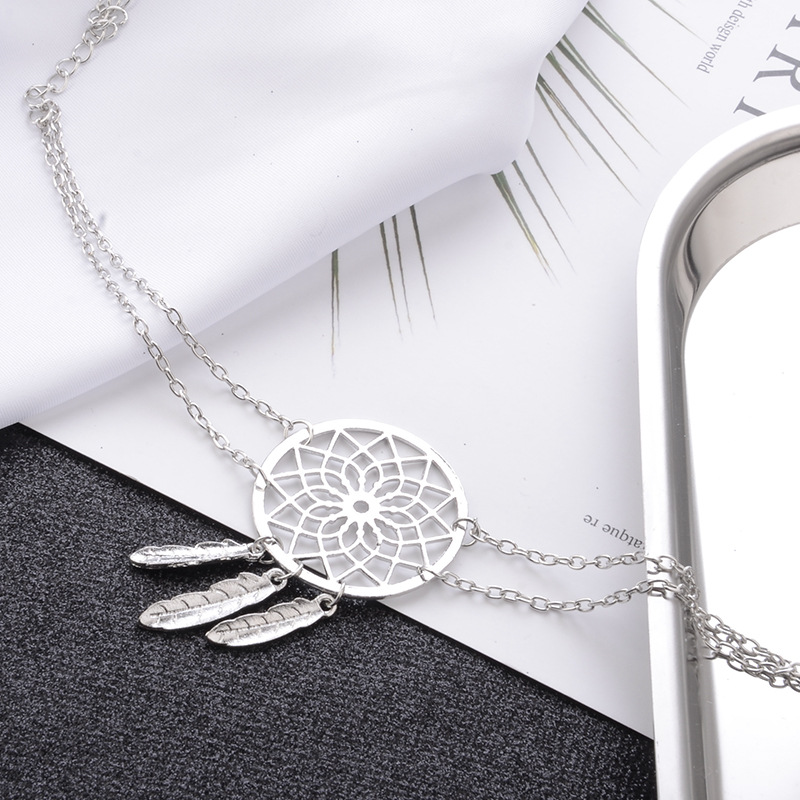 Vòng tay lắc tay nữ hình Dream Catcher may mắn