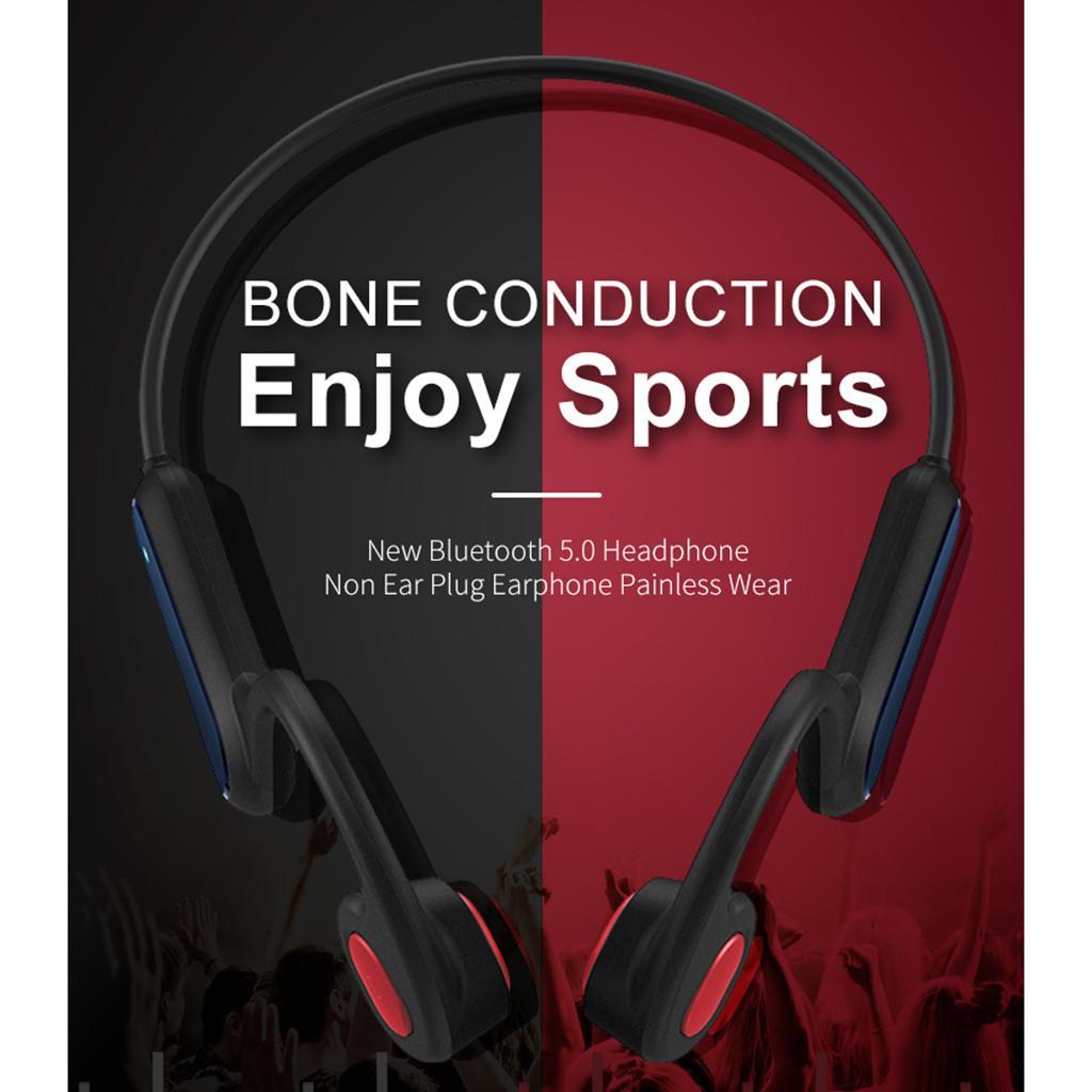 A9 Headphones Bluetooth 5.0 Open Ear for Driving Gym black