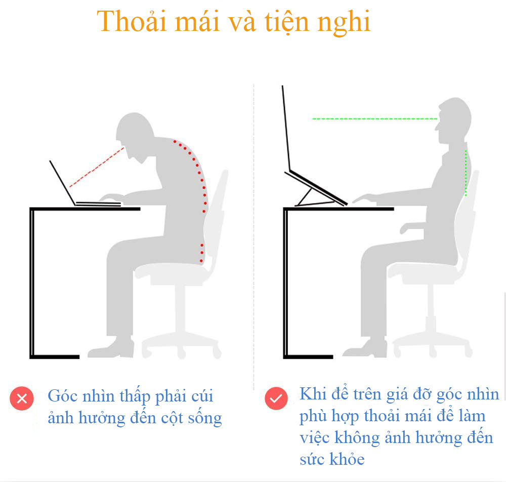 Giá Đỡ Laptop Máy Tính Bảng Hợp Kim Nhôm tản Nhiệt Hàng Chính Hãng Helios