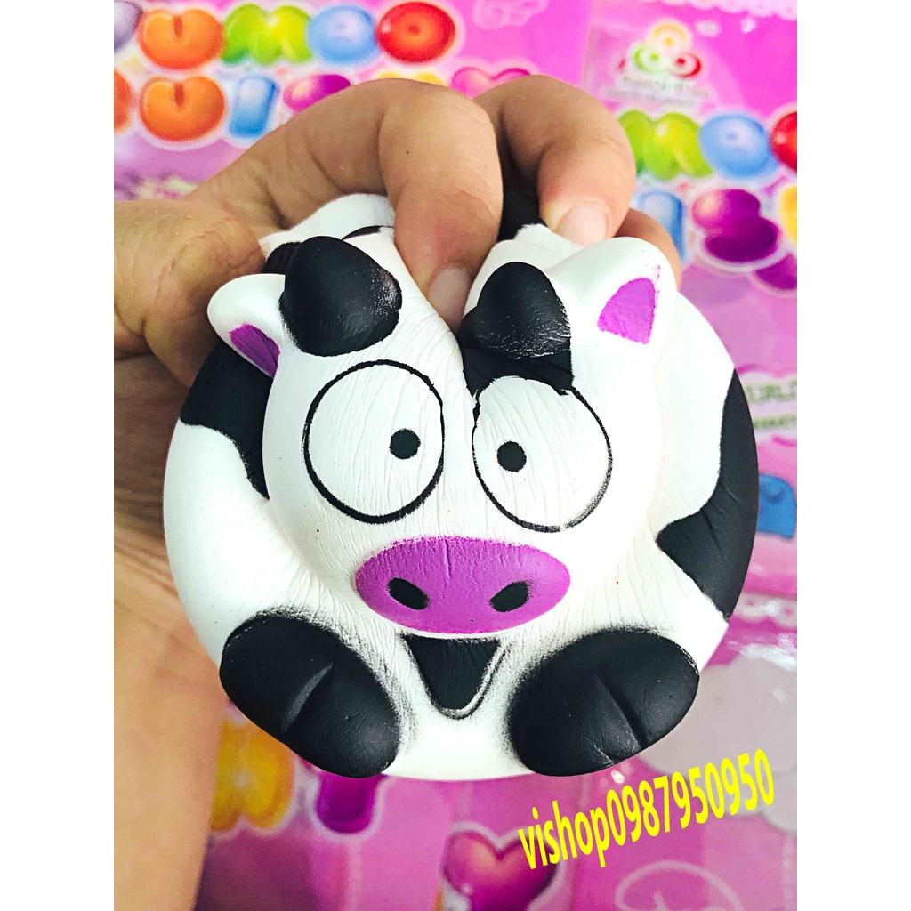 Squishy Lớn JUMBO Hình bò sữa nằm bẹp Đồ Chơi Xốp Giảm Stress Hình mềm mịn dễ Thương đàn hồi Cho Bé
