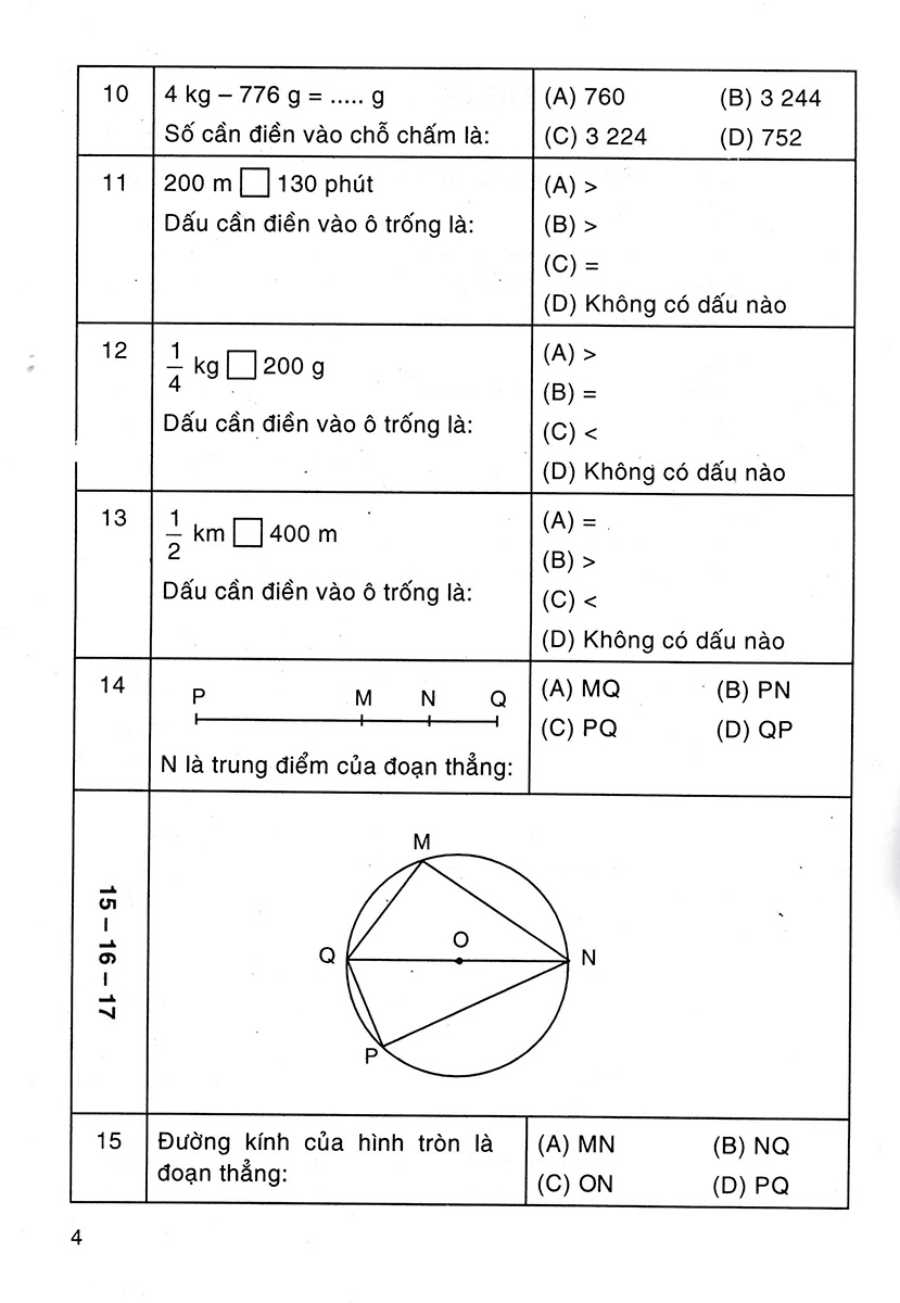 500 Bài Toán Trắc Nghiệm 4  _HA