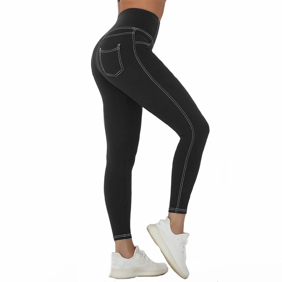 Nữ Tập Luyện Đơn Giản Quần Legging Thể Thao Mềm Khỏa Thân Cảm Giác Co Giãn Gợi Cảm Tập Gym Yoga Thun Cao Cấp Tập Yoga Thể Dục Quần Legging