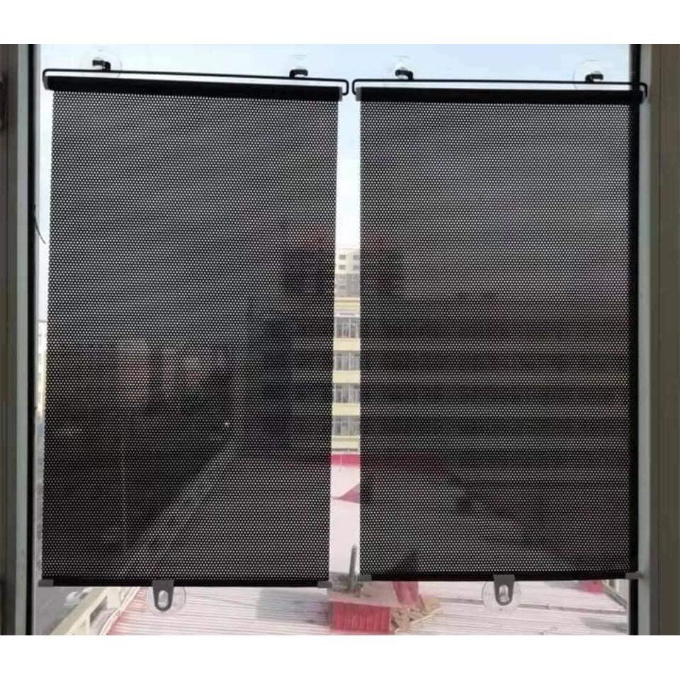 Rèm Che Chống Nắng Ô Tô Thông Minh Cuộn Phản Quang 40x60cm Kèm Nút Hít Kính