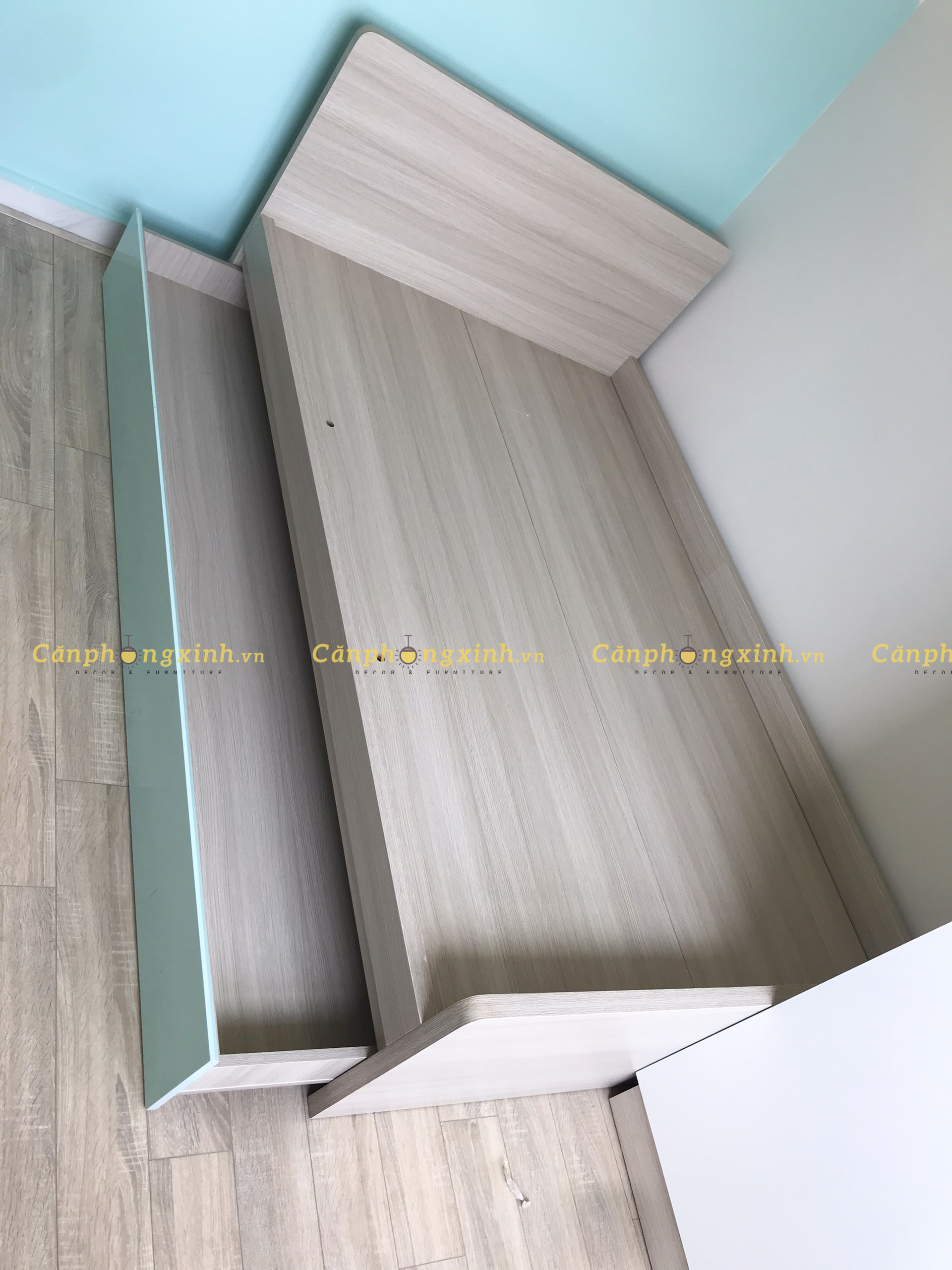 Giường ngủ kéo 2 tầng thông minh, gỗ MDF CPX-G33