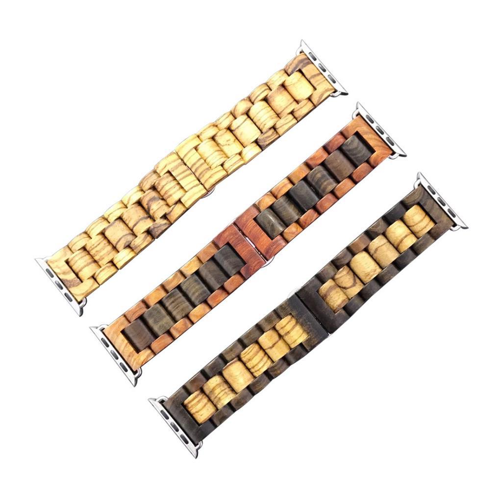 Sandalwood Watch Strap Band Clasp for  /2/1 42mm Light Brown