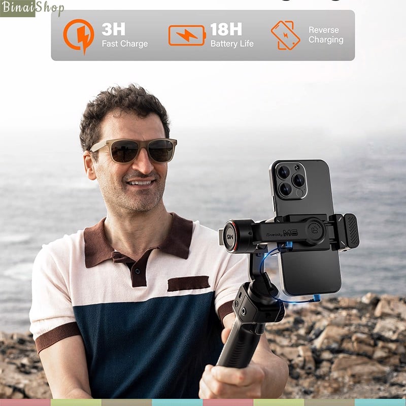 Hohem Isteady M6 / M6 KIT - Gimbal Chống Rung Cho Smartphone, Tích Hợp Cảm Biến AI, Tải Trọng 400g - Hàng chính hãng