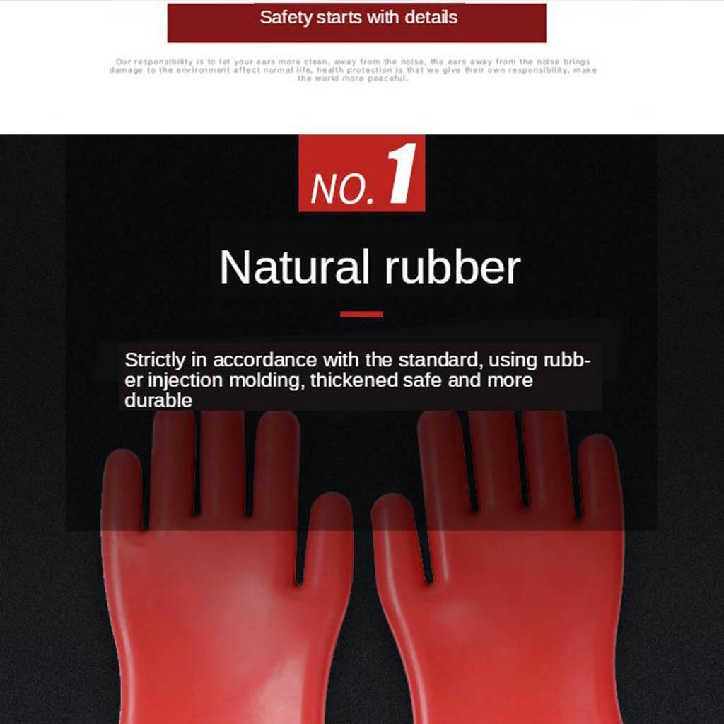 High Voltage Electricians Insulating Gloves Rubber , Cold Resistant Insulated Gloves