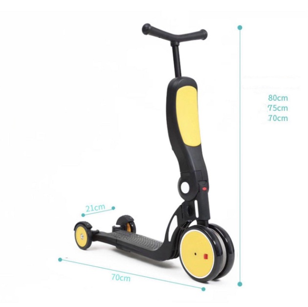 Xe scooter 5in1 đa năng  Version 2020 kèm tay đẩy