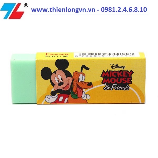 Gôm tẩy xóa chì Thiên Long Disney Mickey E-017/MI xanh