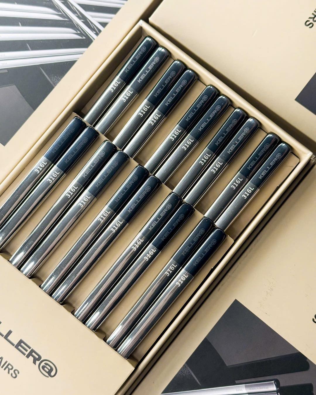 SET 10 ĐÔI ĐŨA INOX CAO CẤP KELLER@ - ĐẲNG CẤP NHÀ HÀNG TẠI GIA Hàng chính hãng