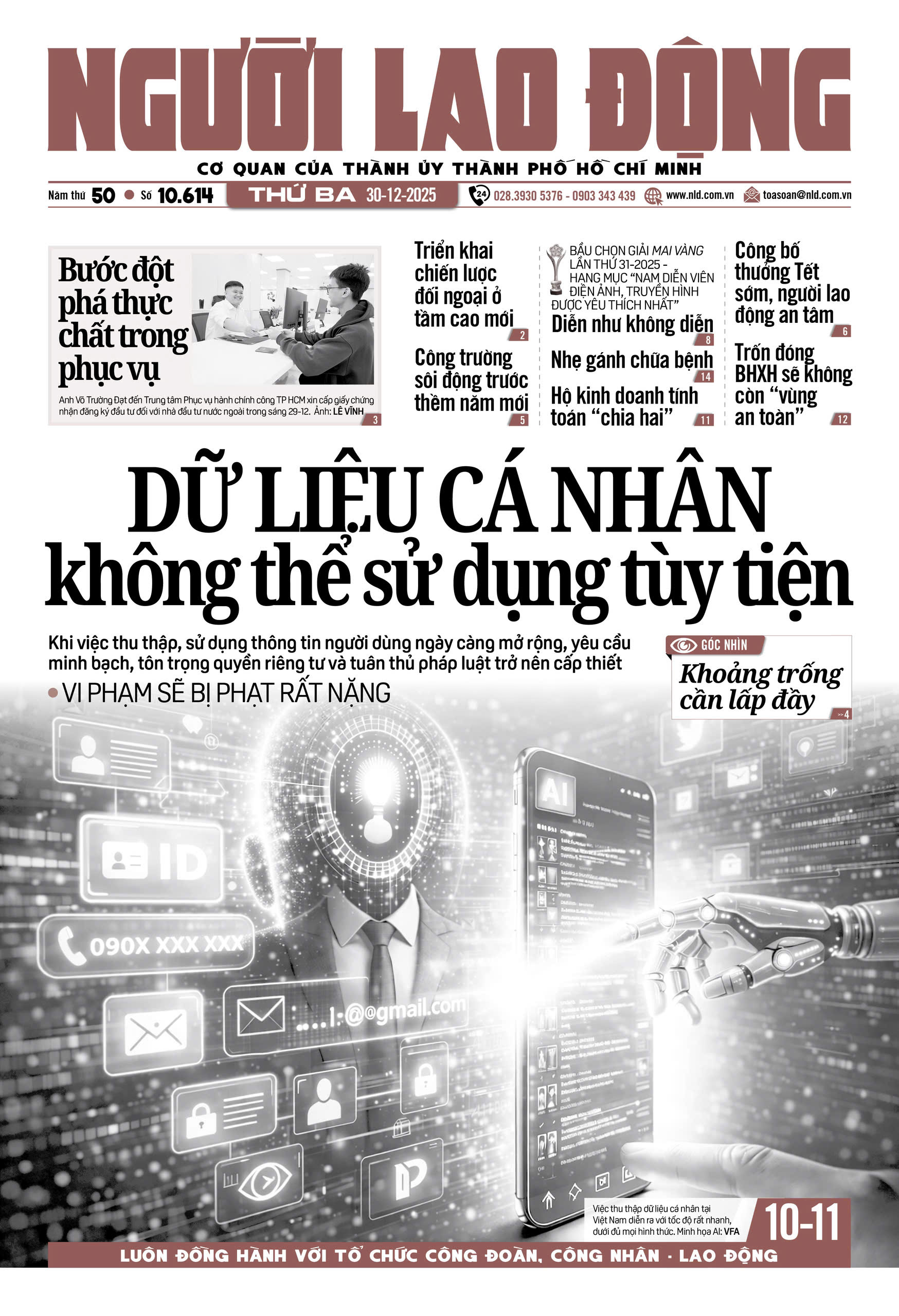 Nhật báo Người Lao Động từ ngày 29-12-2025 đến 04-01-2026
