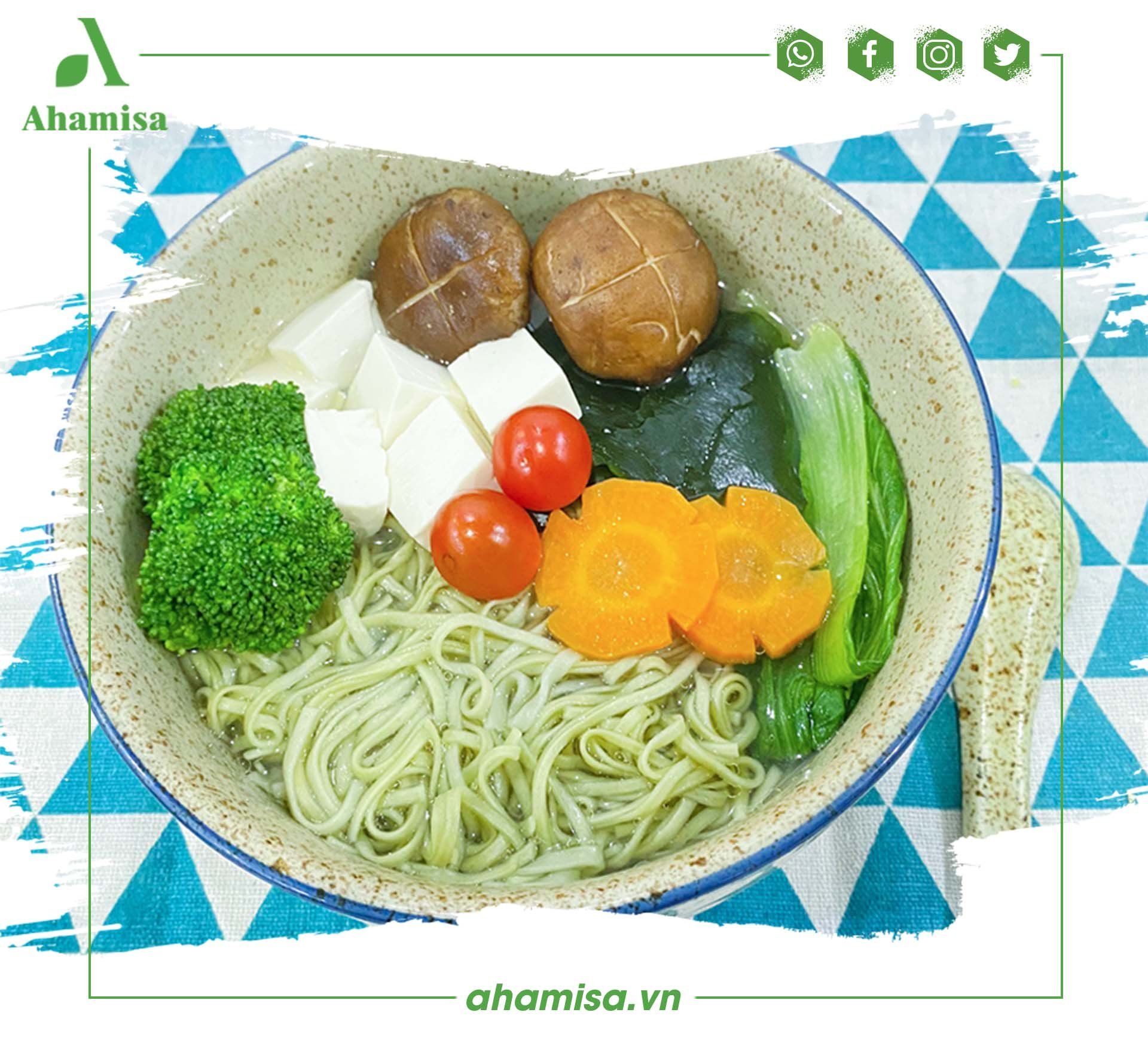 Mì Rau Củ Sạch thương hiệu Ahamisa Cải Kale 240gram.