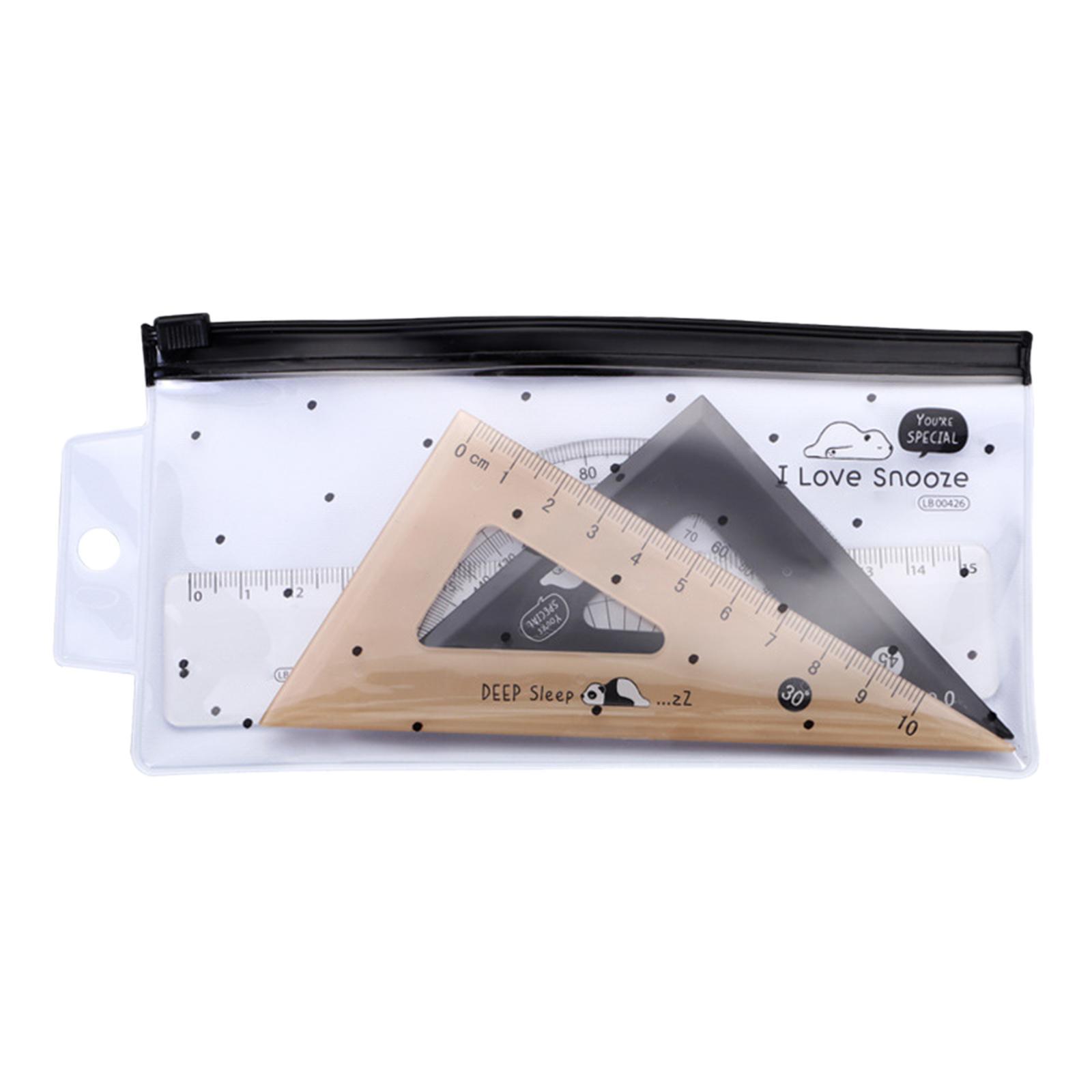 4x Geometry Math Ruler Measuring Tool Office Architects