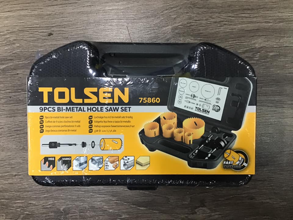 BỘ MŨI KHOET SẮT 9 MÓN TOLSEN 75860- HÀNG CHÍNH HÃNG