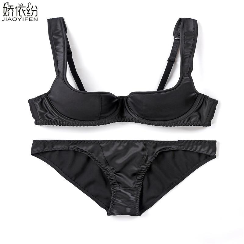 Châu Âu Mới Nữ Gợi Cảm Siêu Mỏng Bộ Áo Ngực Cúp Nửa Mịn Thoải Mái Áo Ngực Quần Bộ Gợi Cảm Cô Gái Áo Ngực Bộ lớn Áo Cúp Ngực