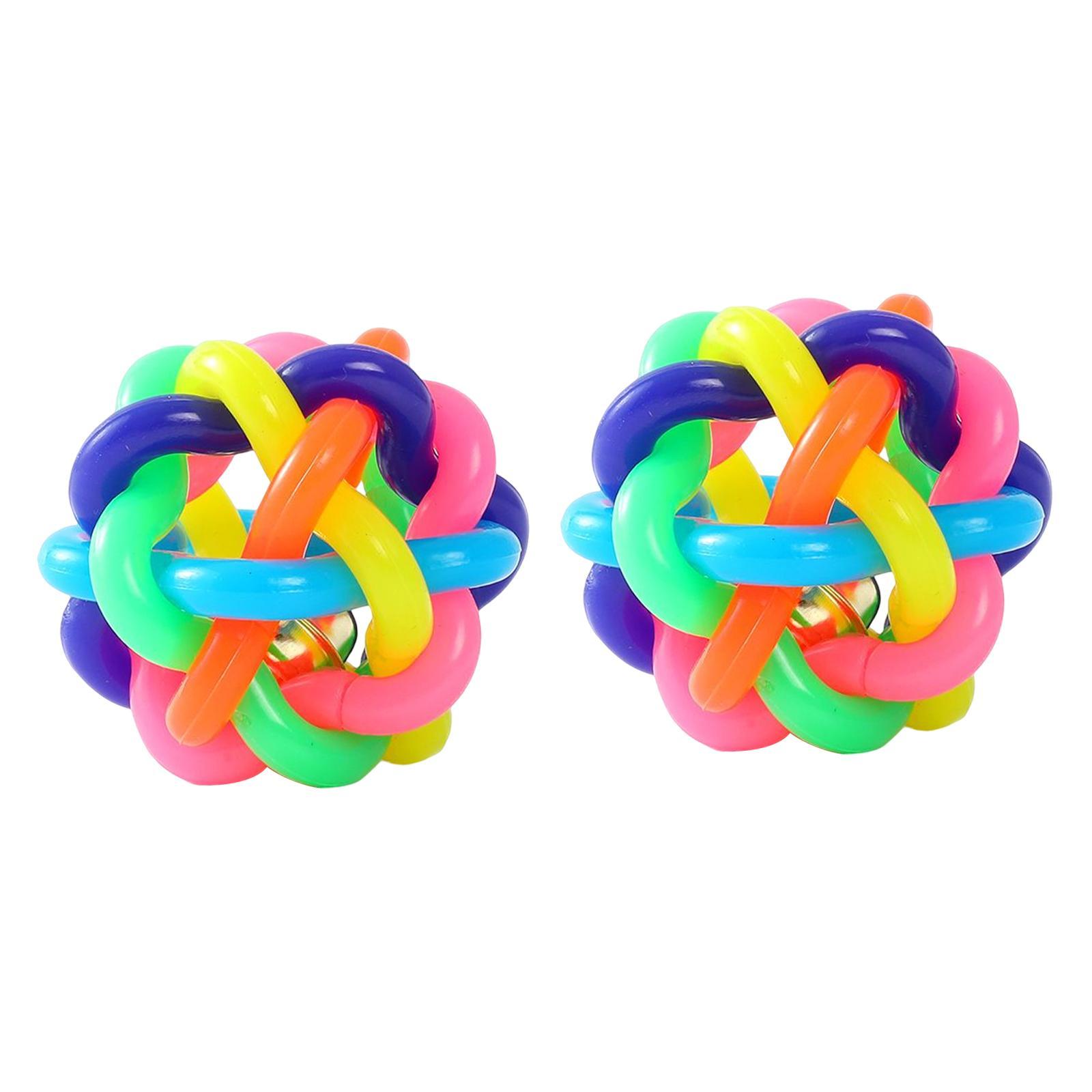 2Pcs  Rubber Balls Chewing Exercise Kitten Interactive Dog Toys