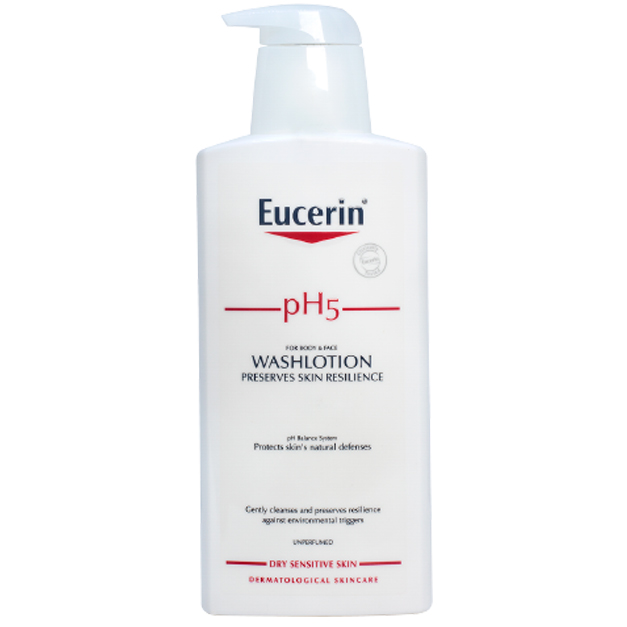 Sữa Tắm cho Da Nhạy Cảm Eucerin pH5 for Body &amp; Face WashLotion (400 ml) (Không Mùi)