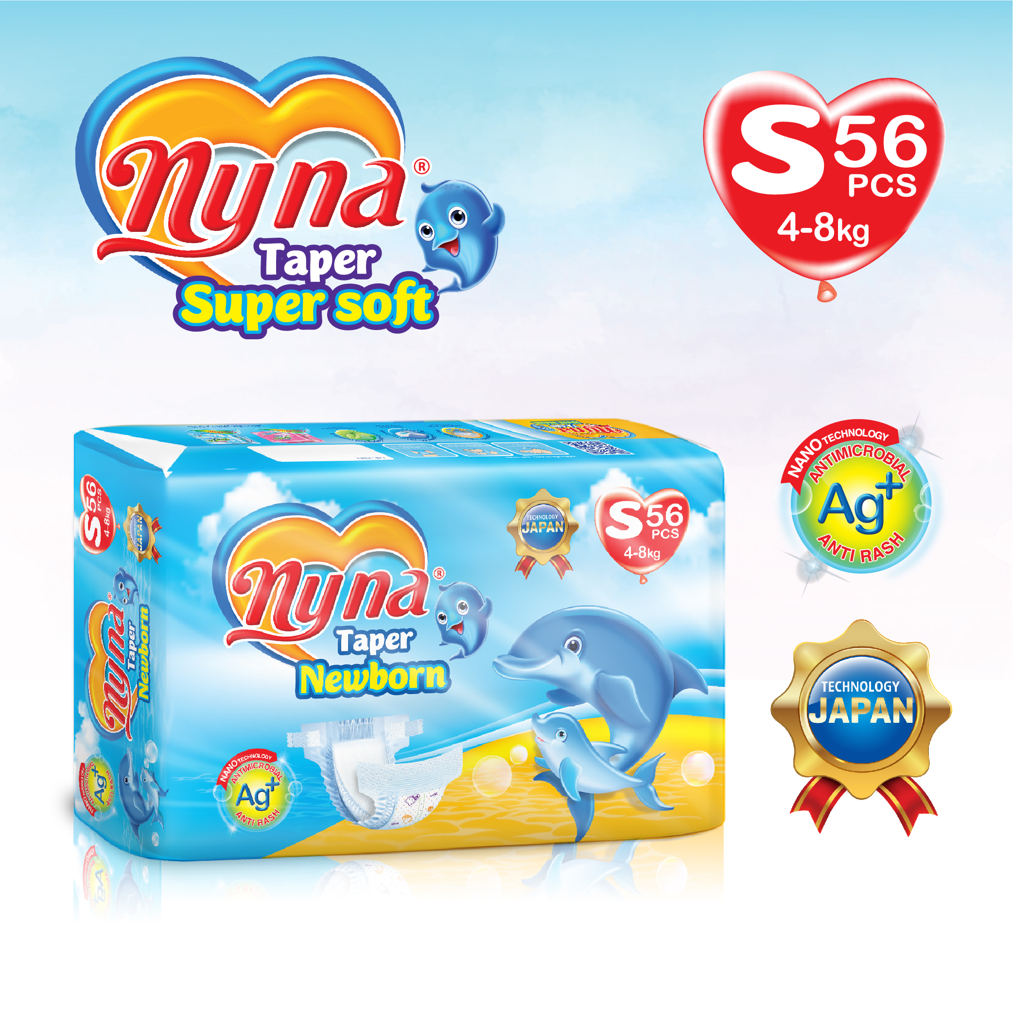 Tã Dán Siêu Mềm Size S 56 Miếng Nyna Gold Chất Lượng Cao Giá Rẻ