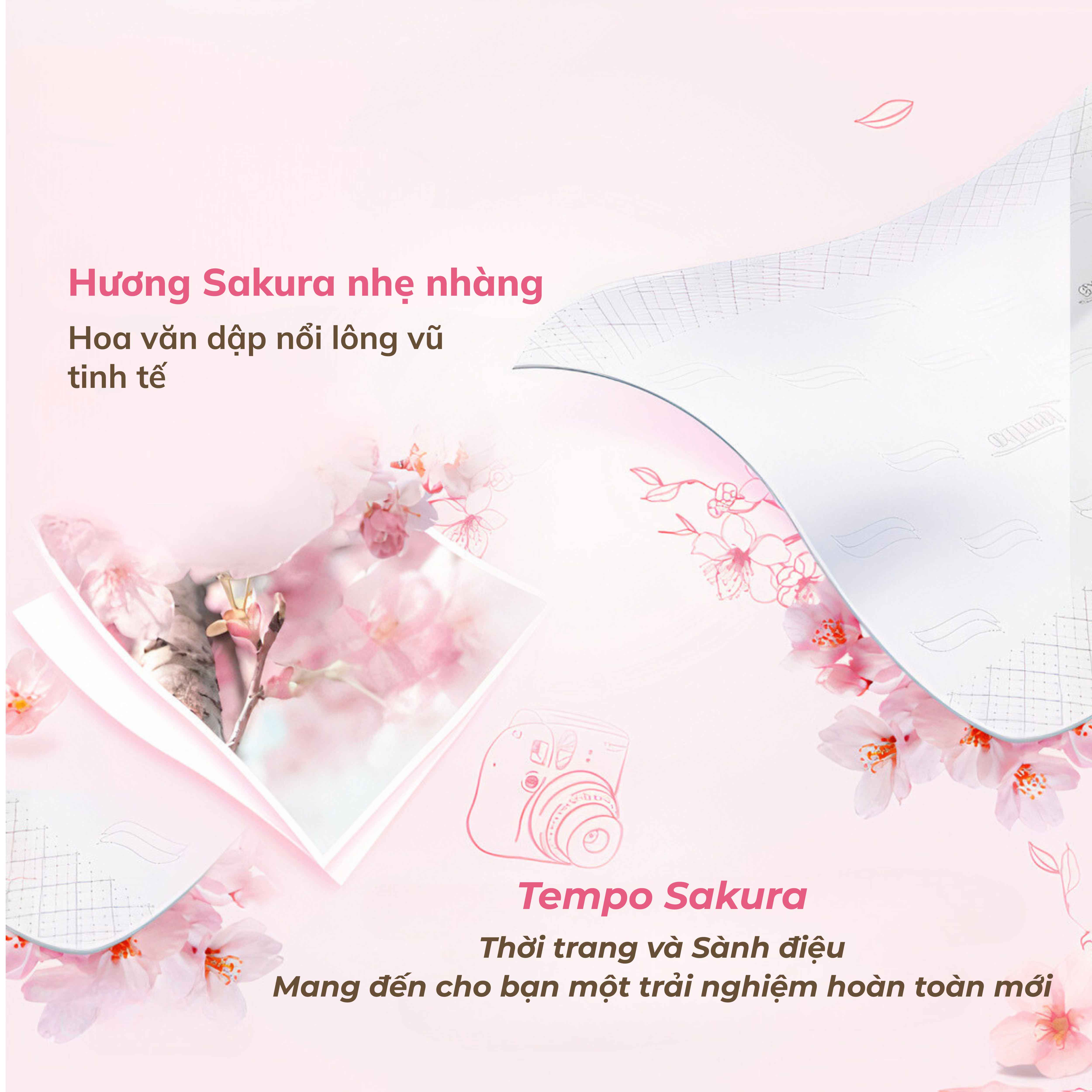 Khăn Giấy Rút Cao cấp Tempo Hương Sakura - 4 Lớp Bền Dai, An Toàn Cho Da - Thương Hiệu Đức (Lốc 4 Gói)