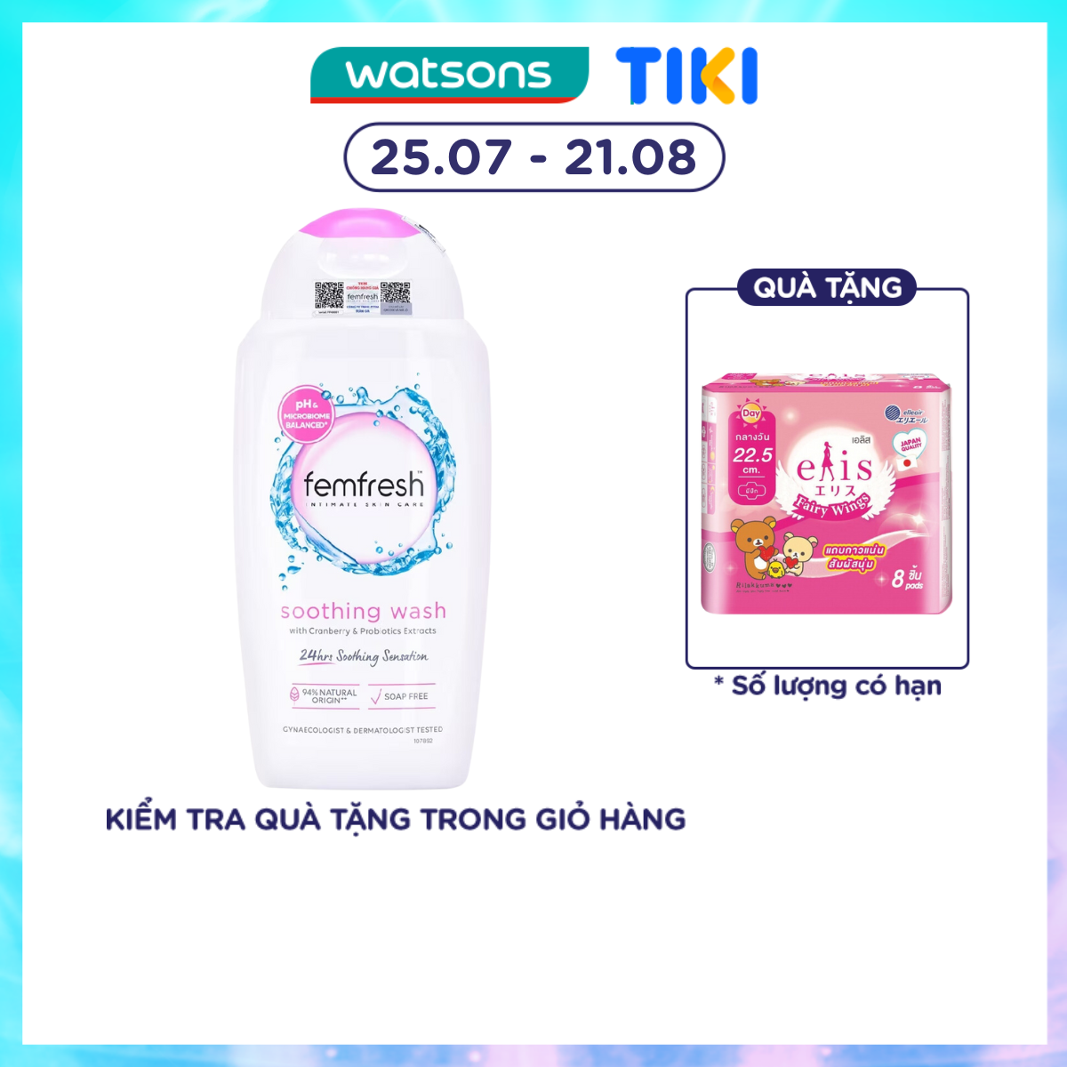 Dung Dịch Vệ Sinh Phụ Nữ Femfresh Intimate Skin Care Soothing Wash 250ml