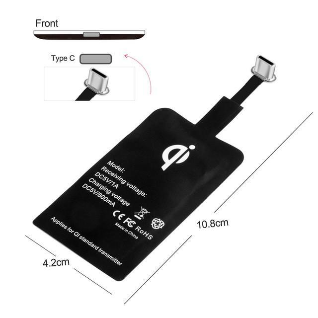 Đệm Sạc Không Dây Qi Type-C Micro USB Cho iPhone Xiaomi Huawei