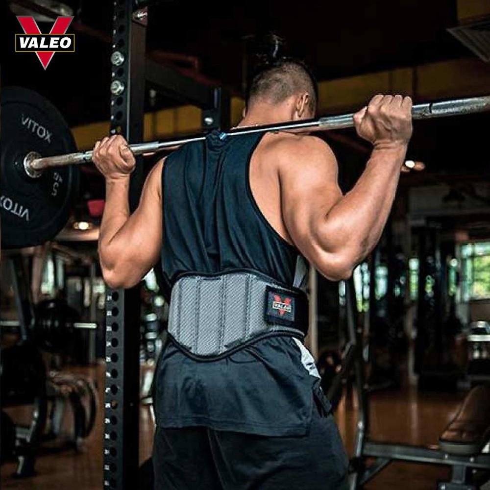 Đai Lưng Mềm Tập GYM, Nịt Lưng Squat, Đai Lưng Hỗ Trợ Tập Gym Valeo Bản To Lục Giác