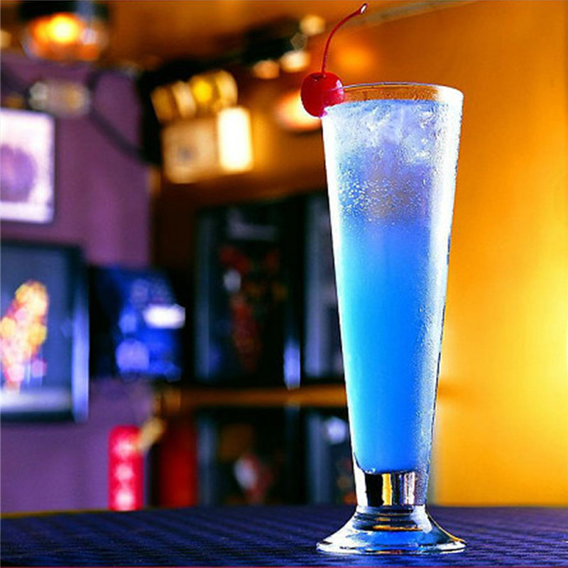 Ly thủy tinh dáng cao có đế 420ML - Mã 60548 decor nước trái cây đẹp