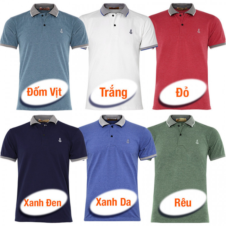 Áo thun nam Polo cổ phối bo dệt đẹp chuẩn Xmen PIGO cao cấp AHT08 -4 3